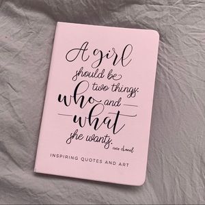 Pink Inspirational Notebook with Quotes and Art